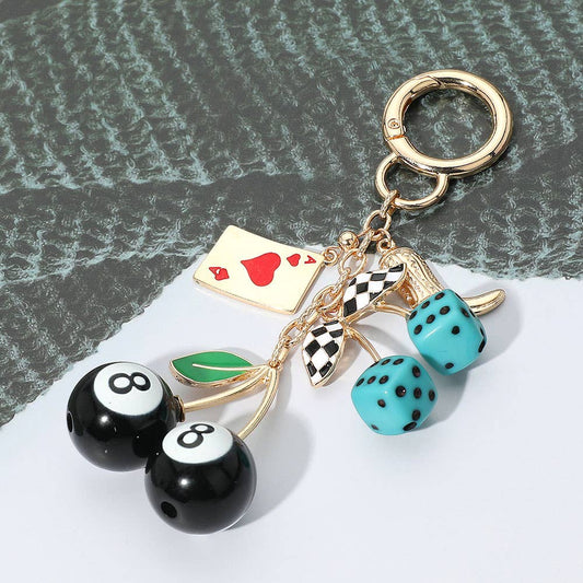 Retro 8-Ball Bag Charm