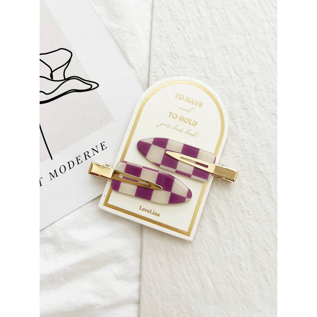 Crease Free Checkered Clips - DEBBIE Checkered