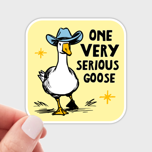 One Very Serious Goose Sticker