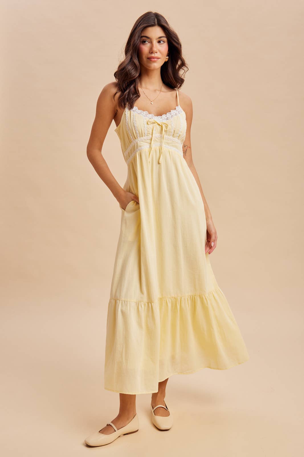 Lace Detail Maxi Dress