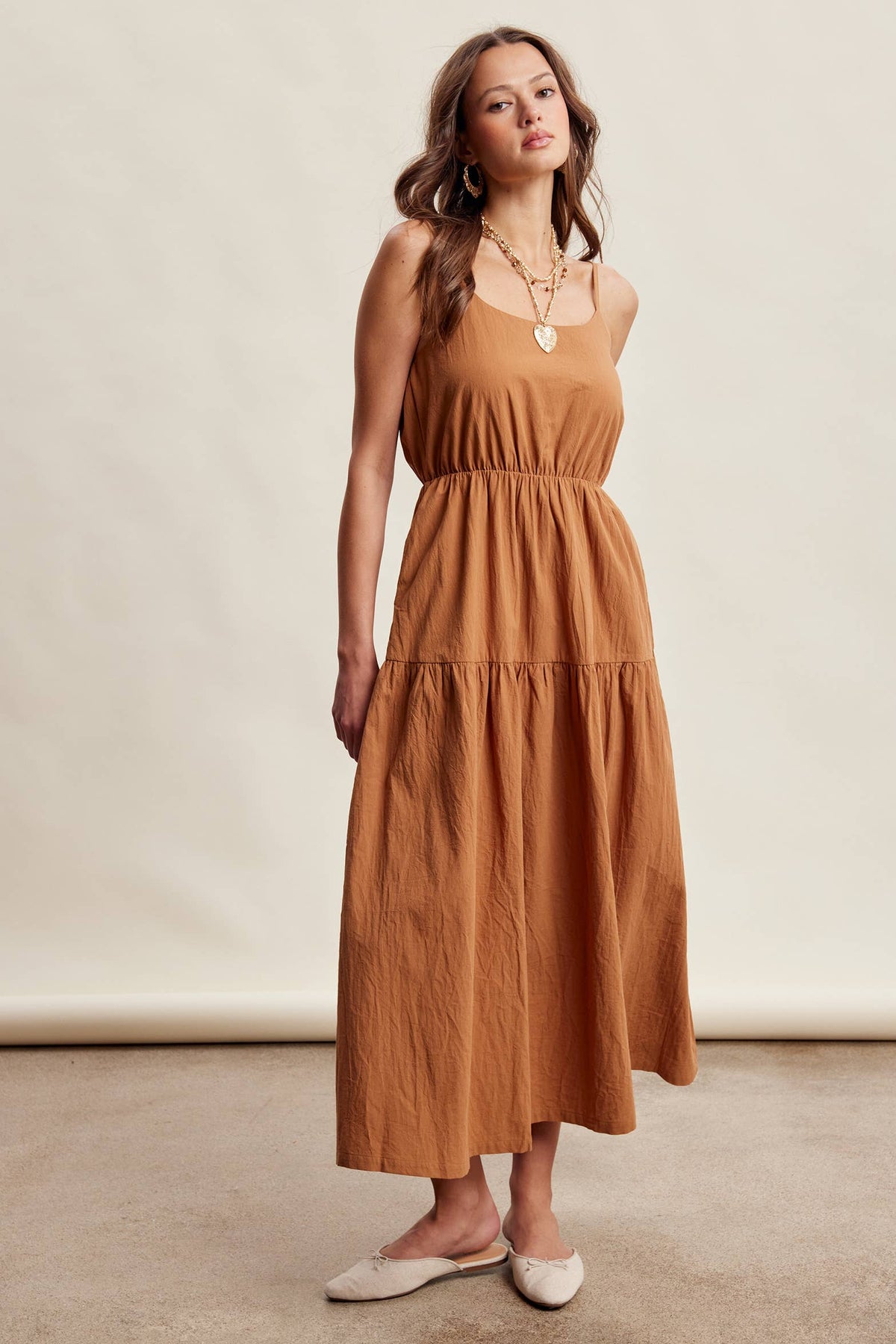 Embroidered Lace Vest & Sleeveless Midi Dress Set
