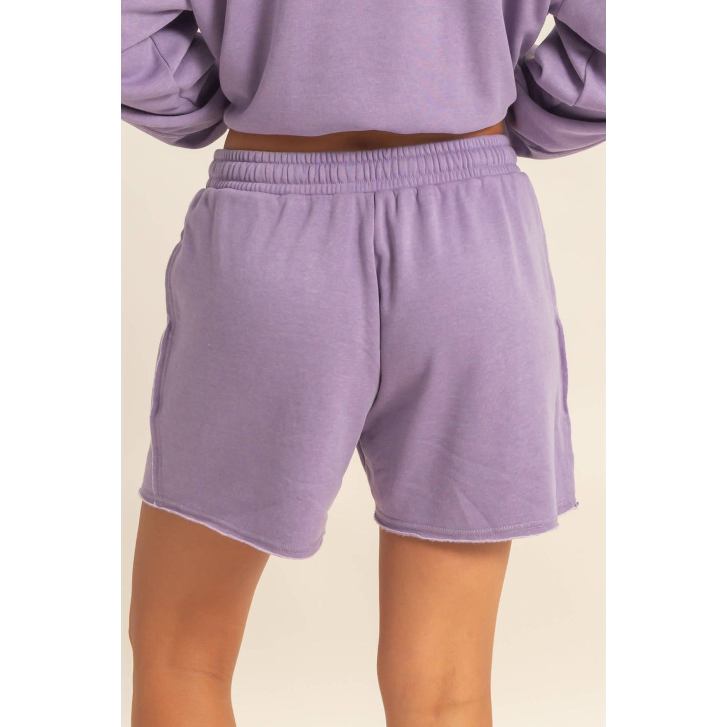 Drawstring Burnout French Terry Shorts