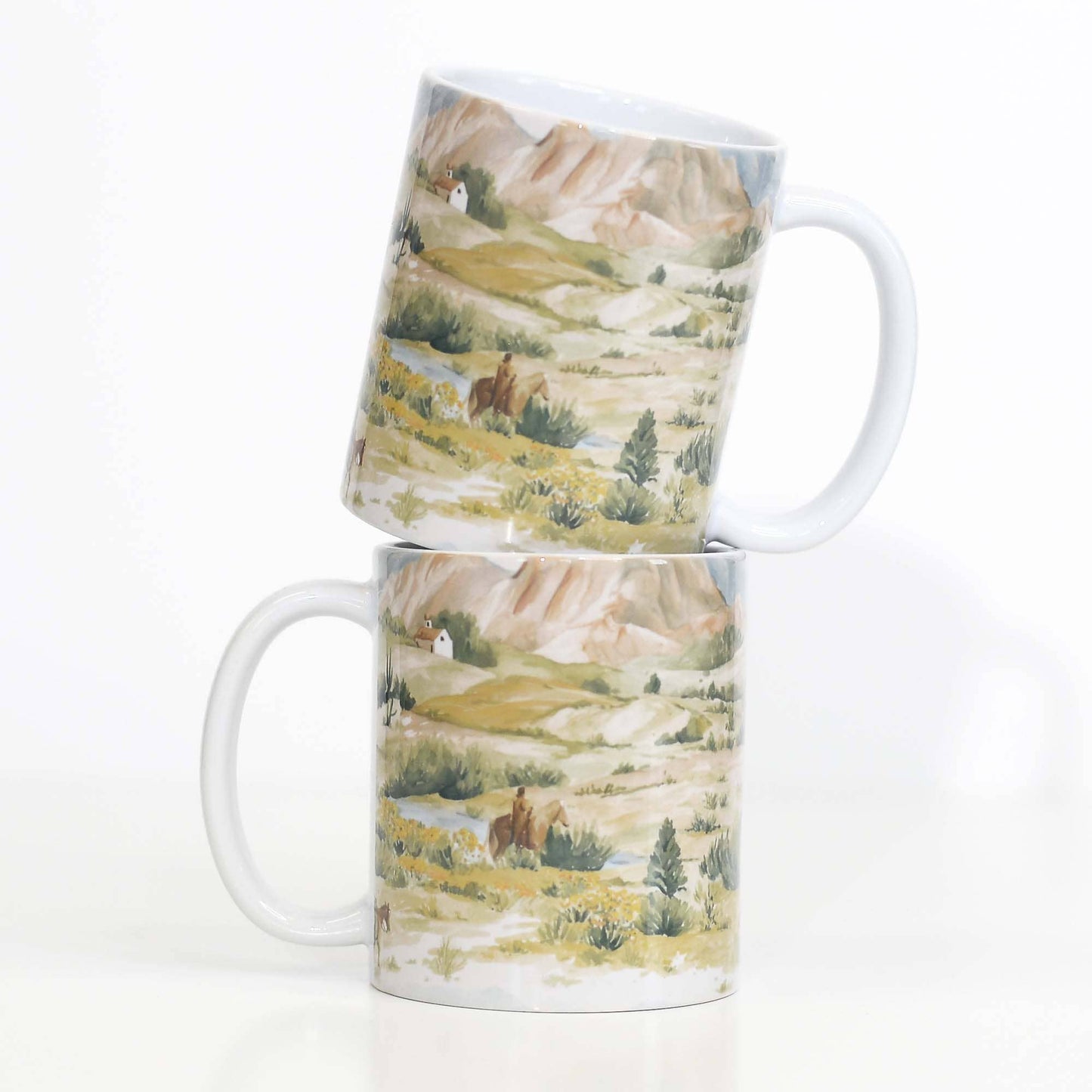 Neutral Western Landscape Ceramic Mug