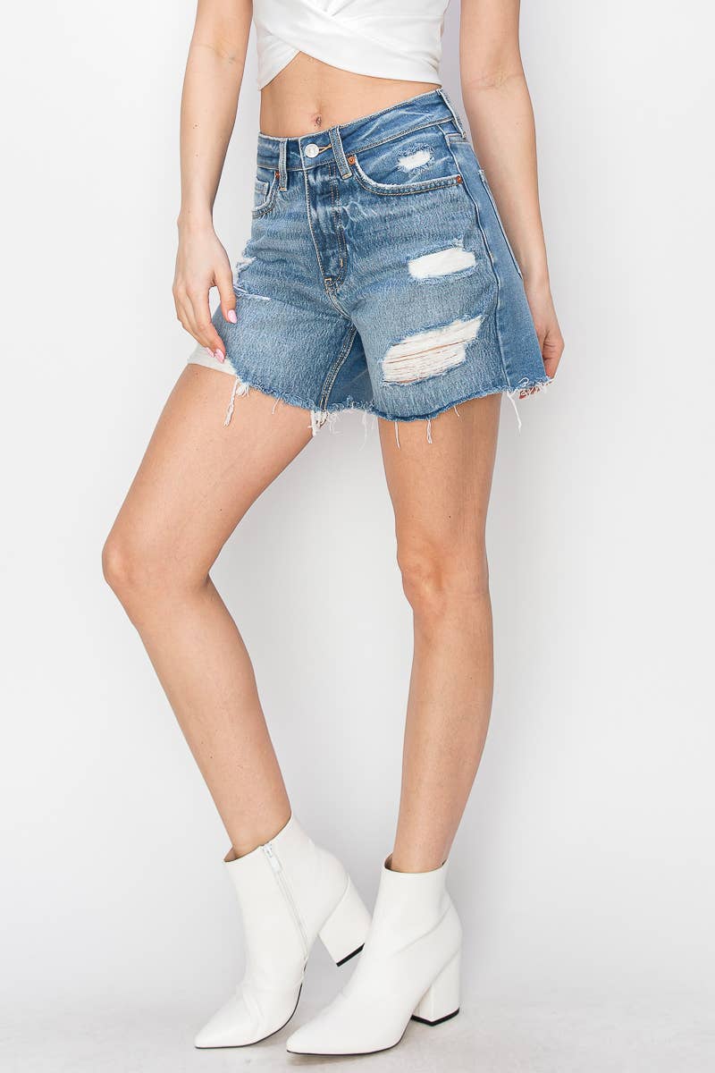 Hybrid High Rise Midi Shorts