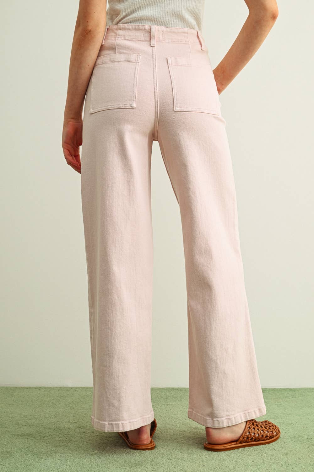 Washed Color Stretch Pants