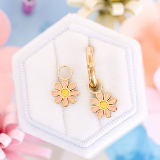 Pierced Co Peach Daisy Charms