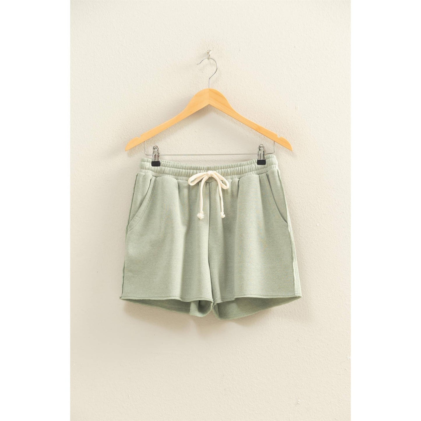 Drawstring Burnout French Terry Shorts