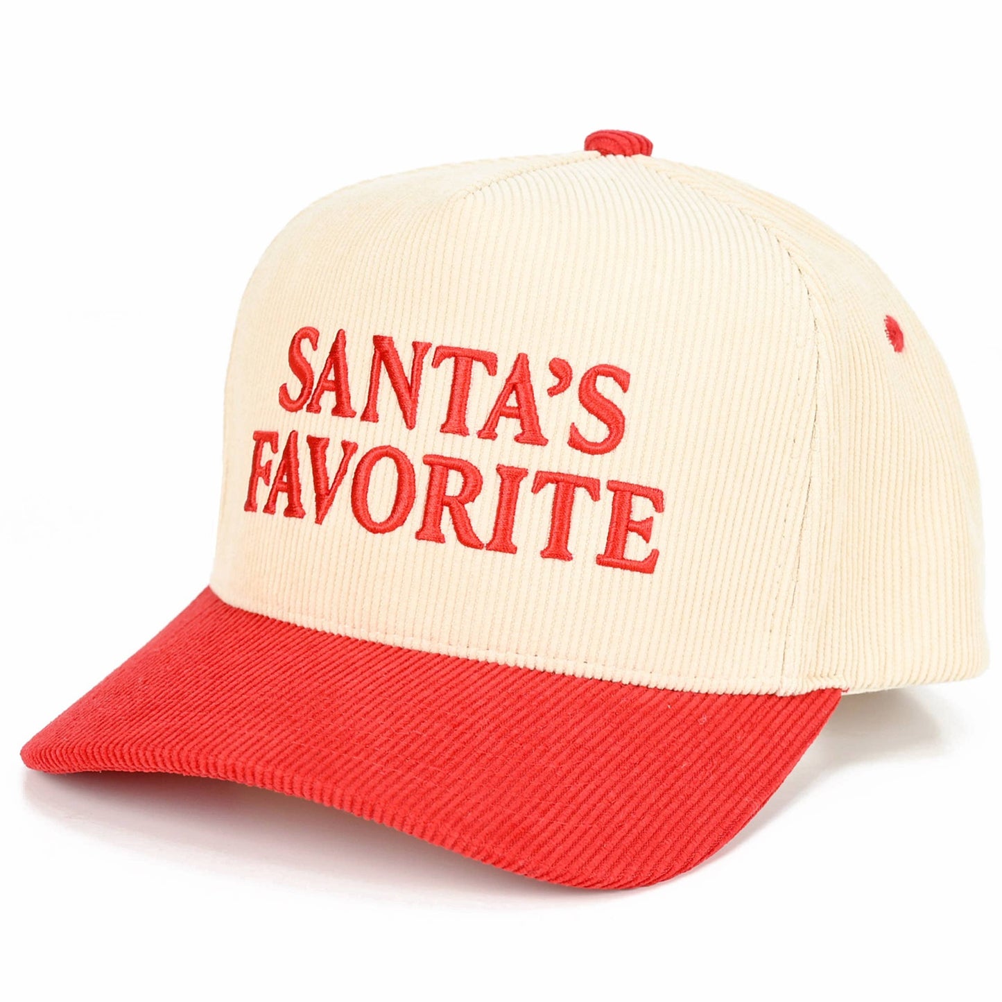 C.C SANTAS FAVORITE Corduroy Embroidered Hat
