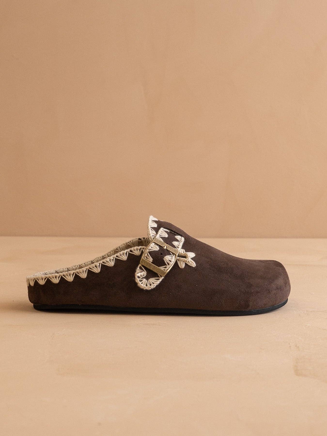 The Teri | Coffee Tweed Mule