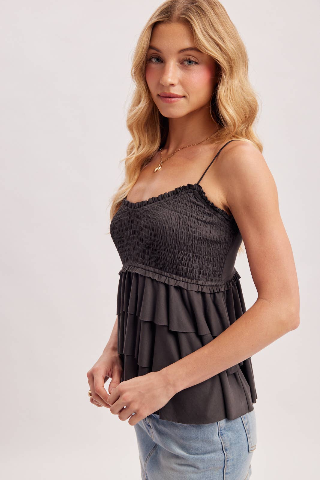 Tiered Ruffle Babydoll Cami