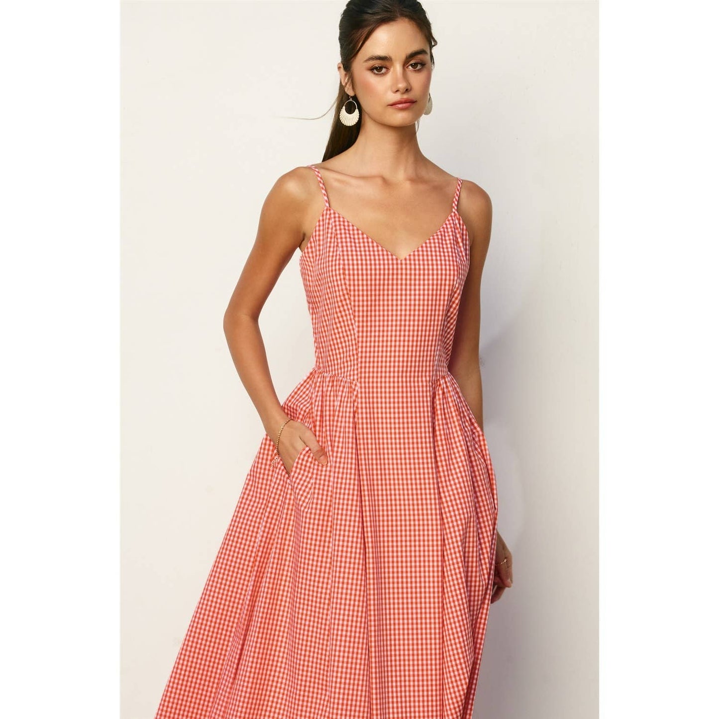 Jardin d Amour Gathered Hip Midi Dress