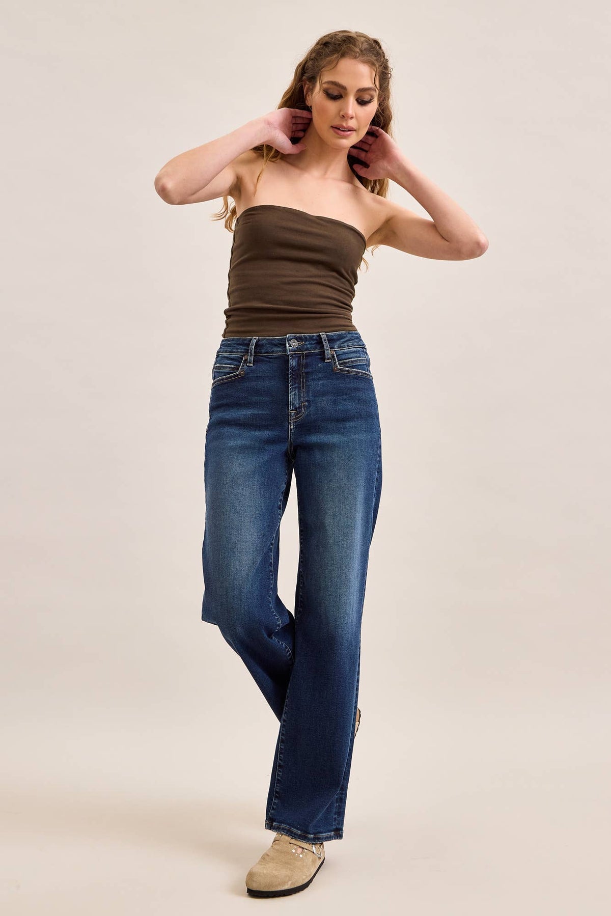 Classic Straight Leg Denim Jeans
