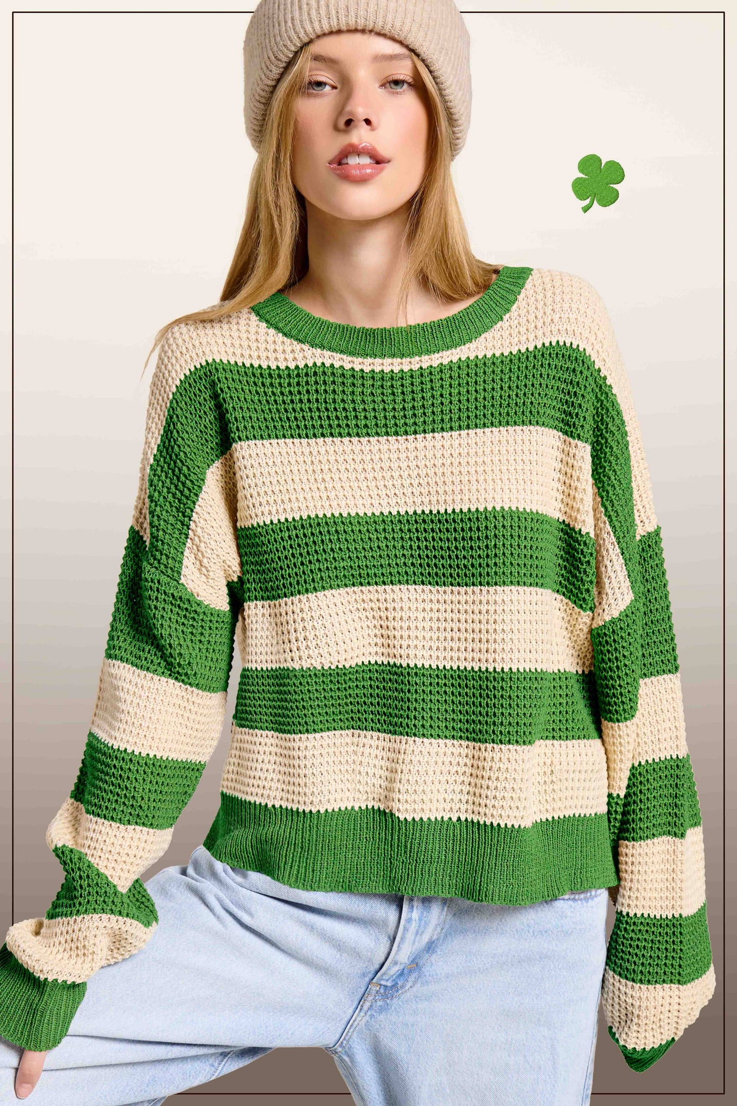 Striped Round Neck Sweater