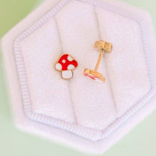 Mushroom Pierced Co Earrings
