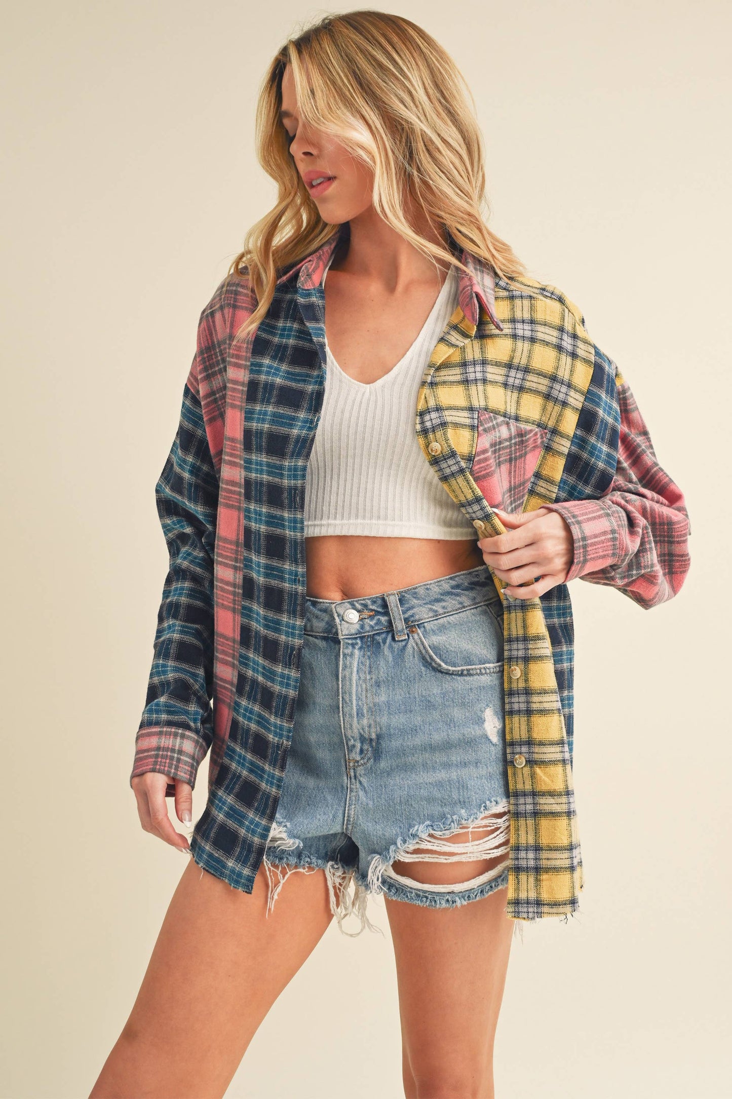 The Neela Multi Color Plaid Flannel Shirt