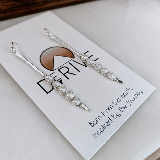 Sticks and Stones - Pearl Stick Earrings