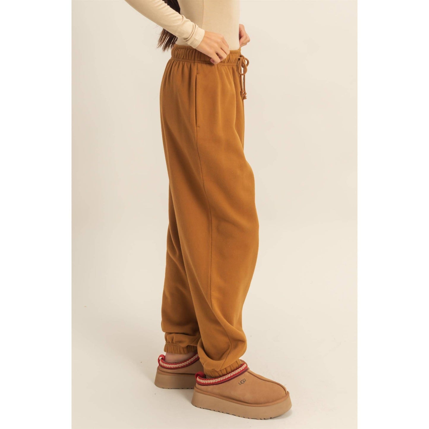 High-Waist Drawstring Joggger Pants
