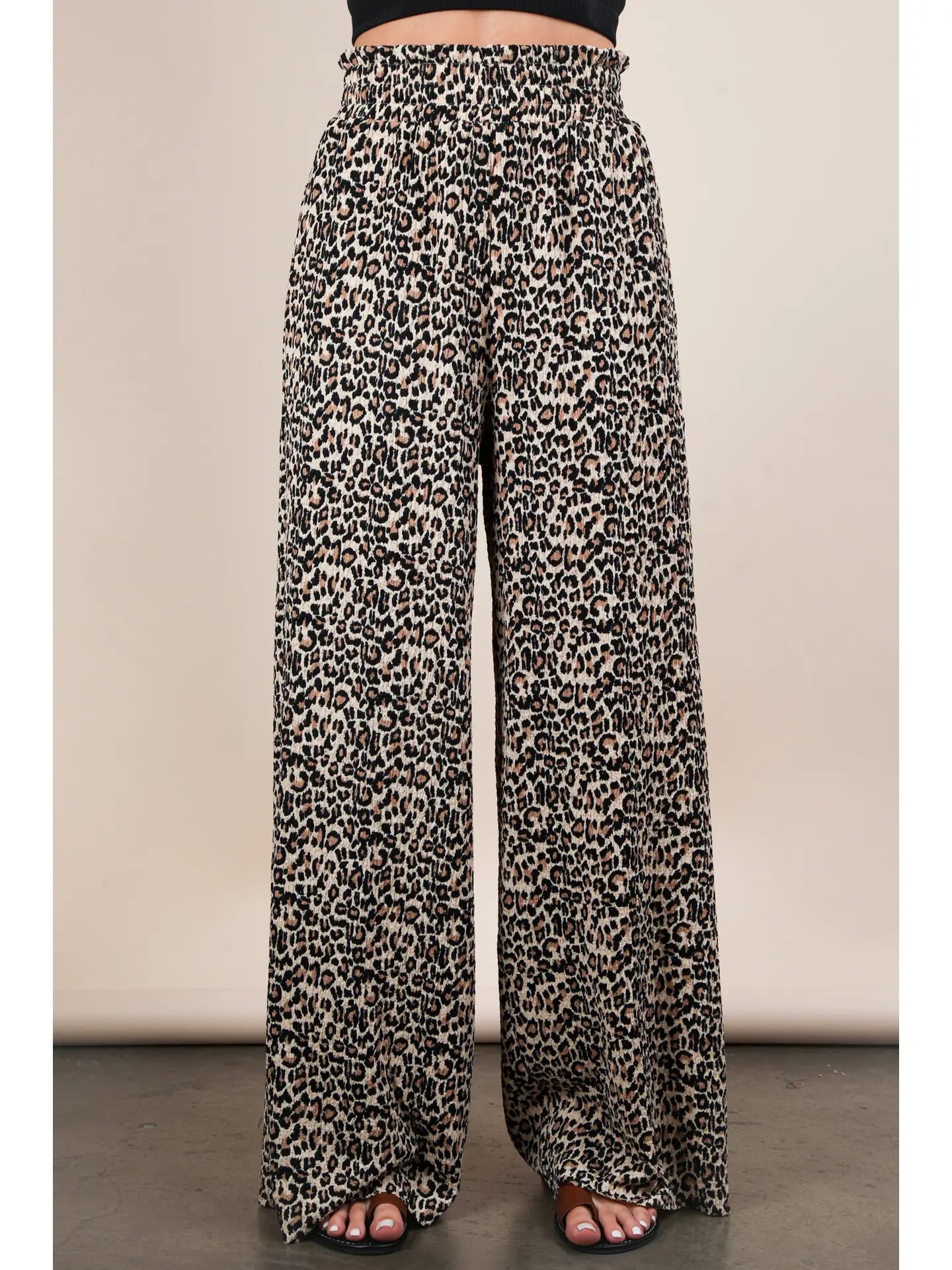 Leopard Wide Leg Pants