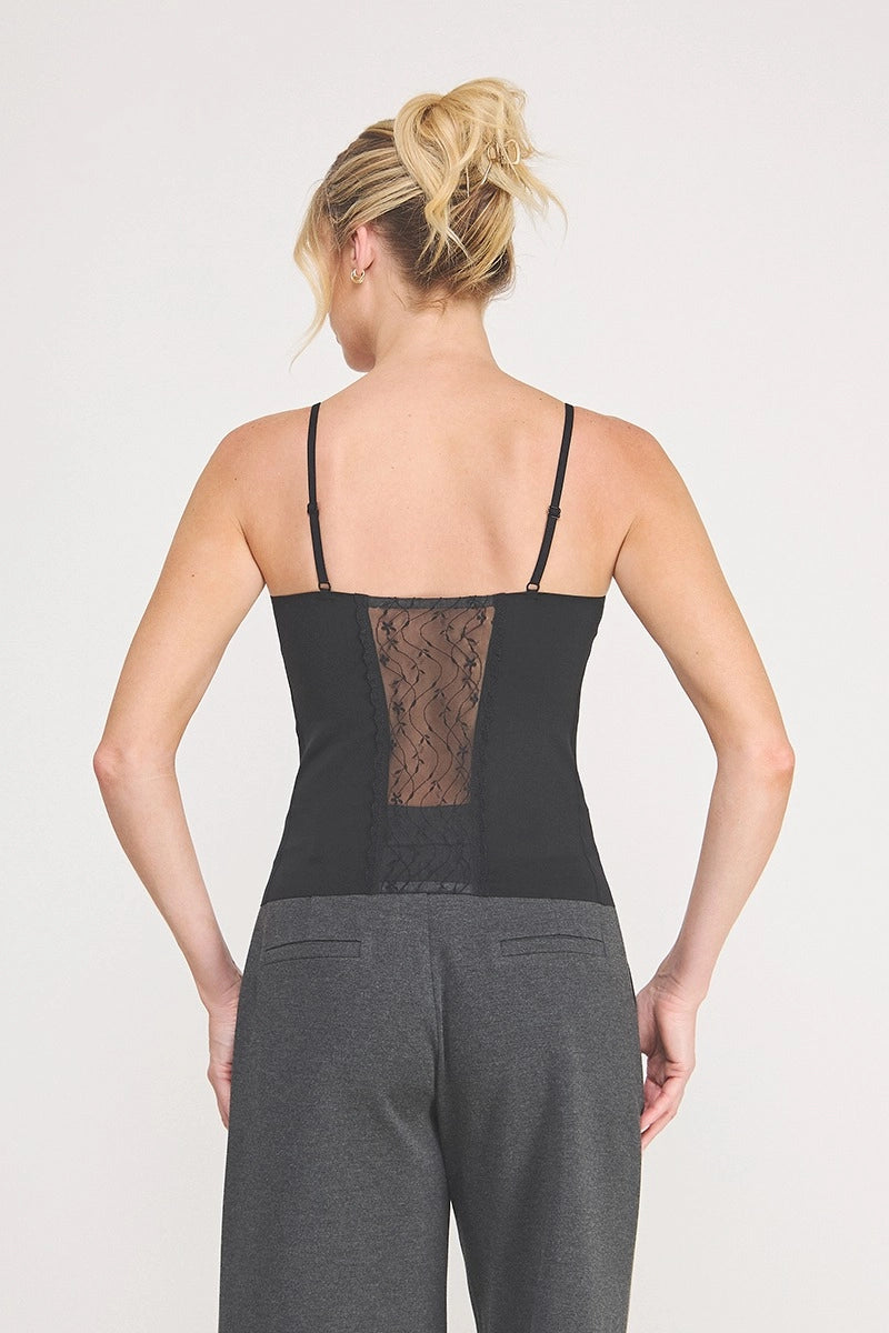 Cami Bralette with Lace Panel Detail