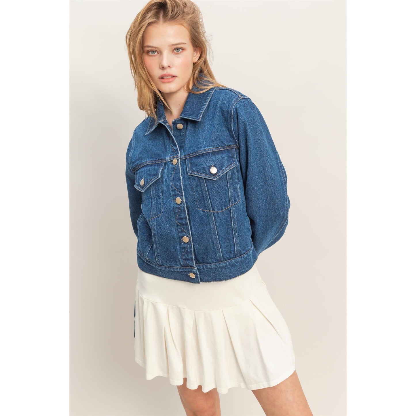 Denim Button-Up Jacket