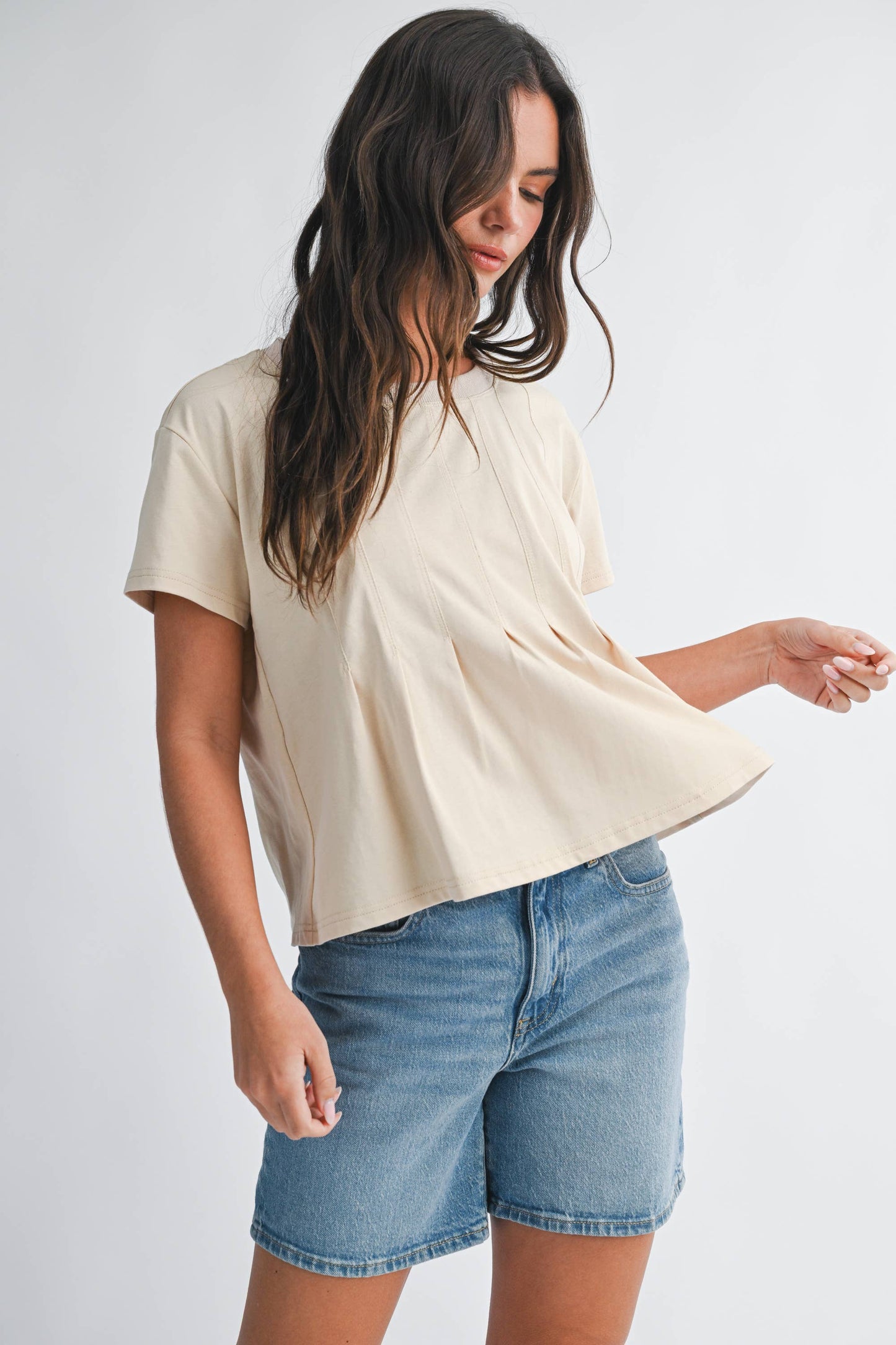Pleated Swing Tee