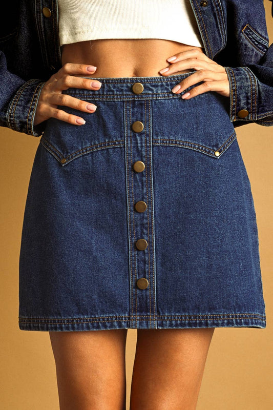 Western Denim Skirt