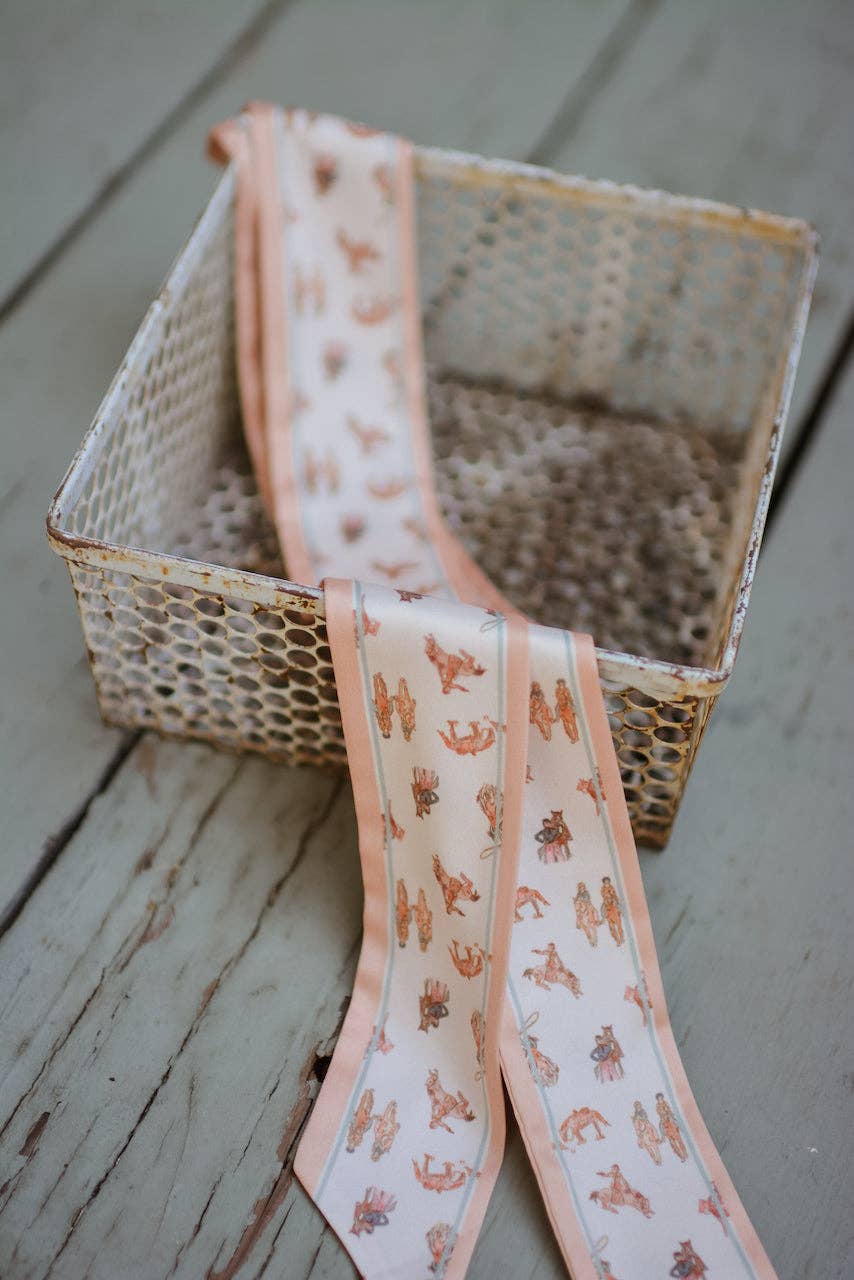 Saddle Club Silk Western Cowgirl Twilly Scarf