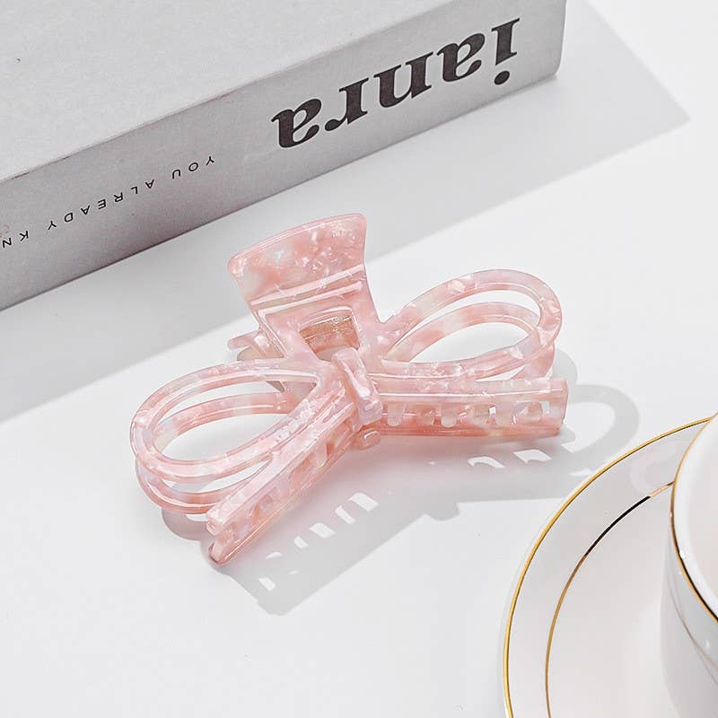 LARGE CUTE BOW RIBBON HAIR CLAW CLIPS