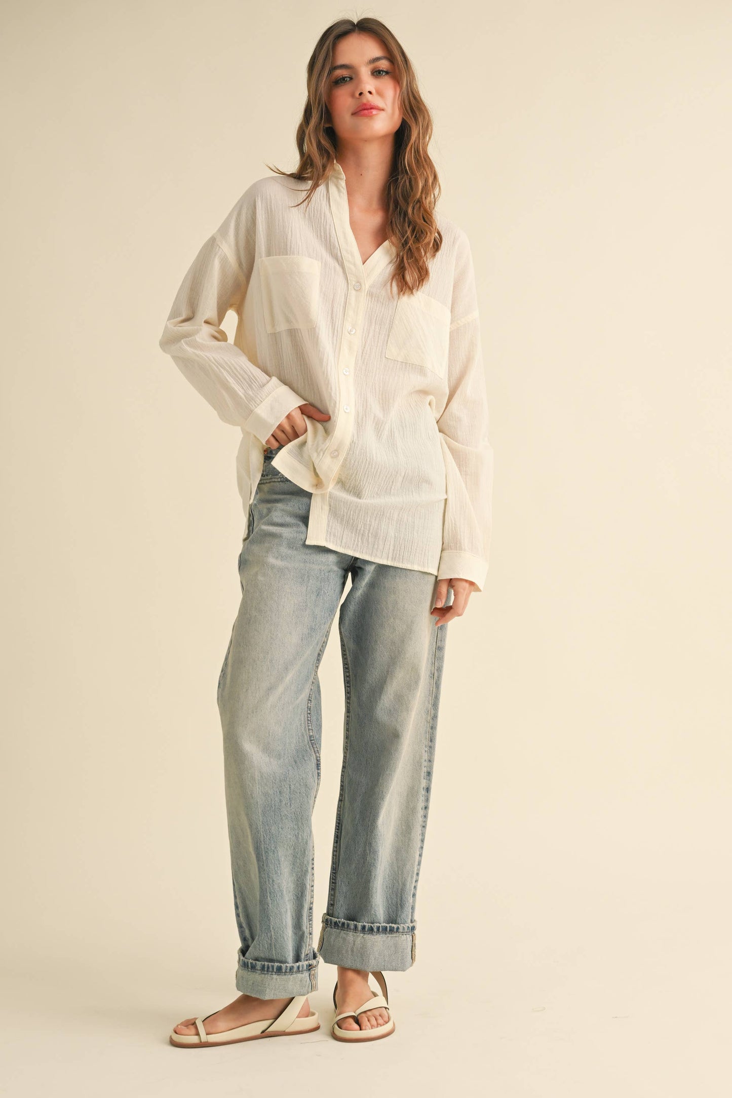 Basic Cotton Button Down Shirt