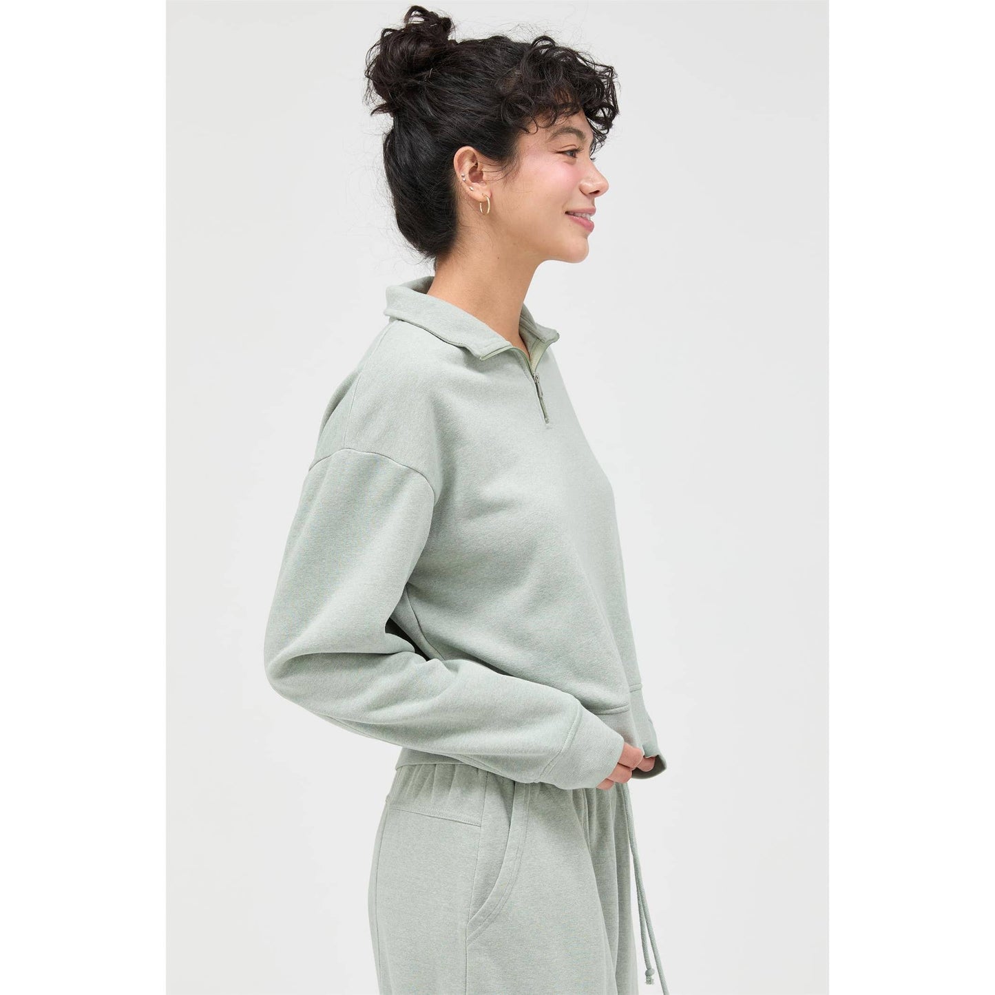 Half-Zip Burnout French Terry Pullover