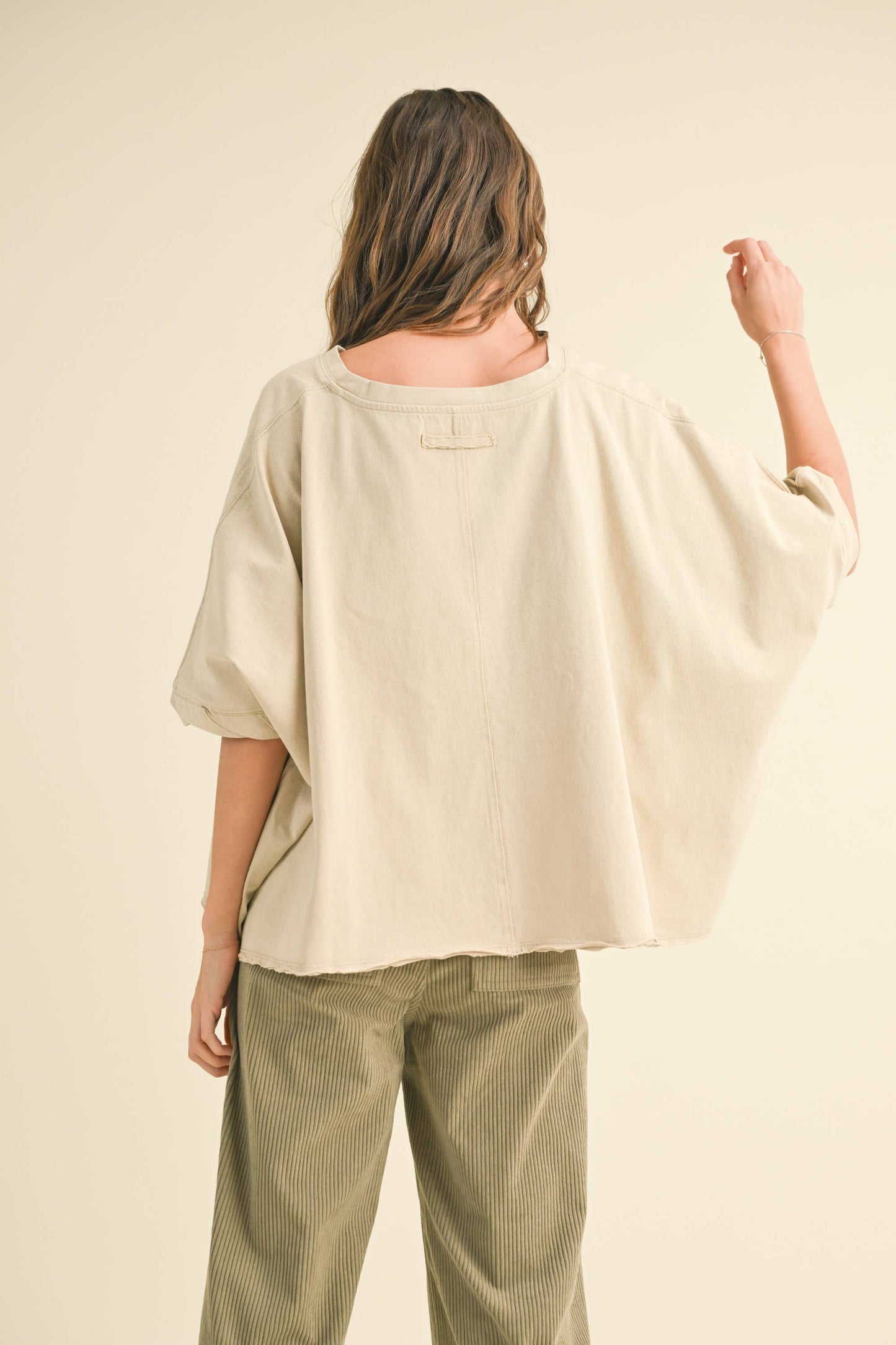 Washed Oversize Top