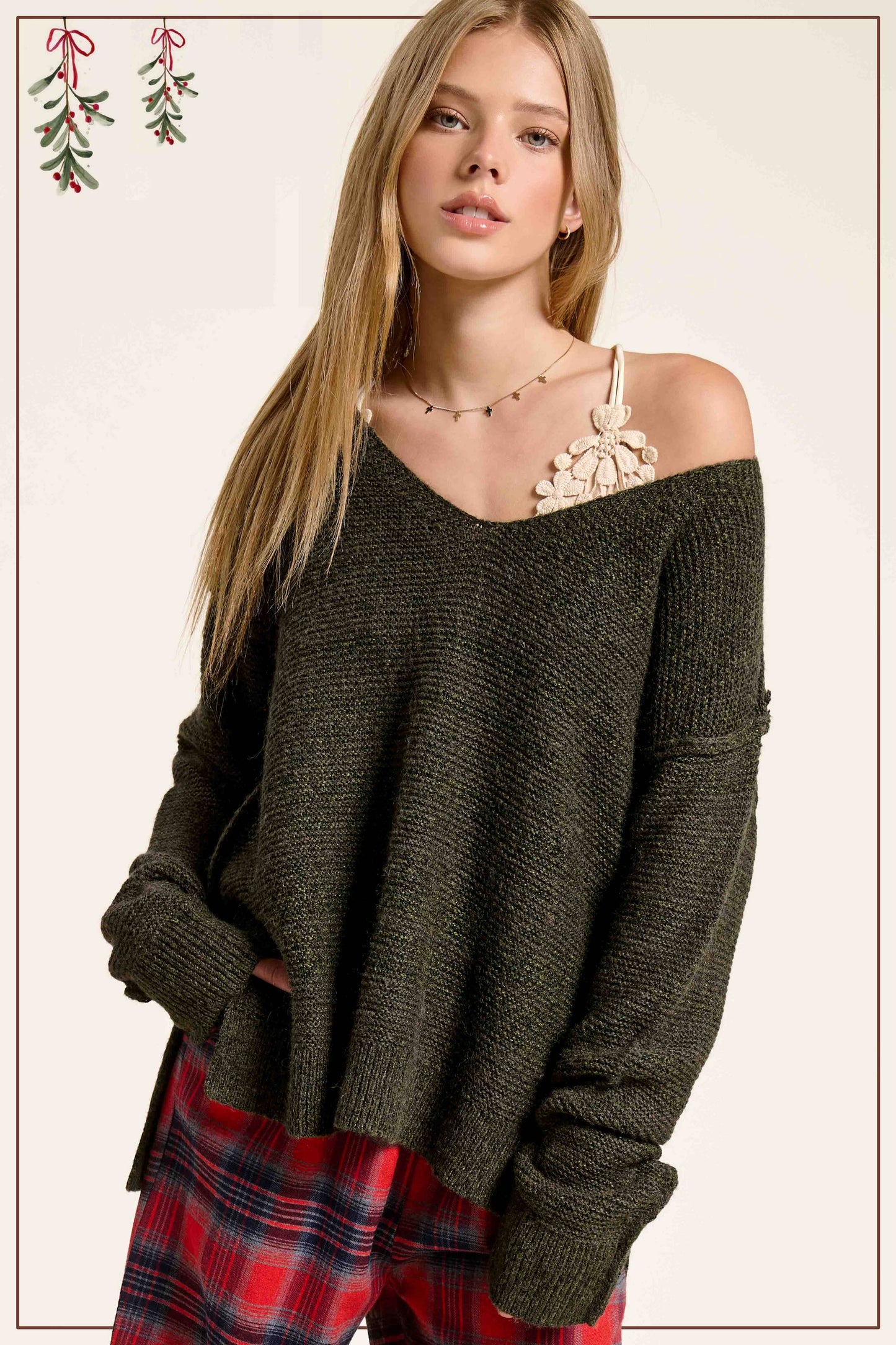 High-Low Sweater With Exposed Seams