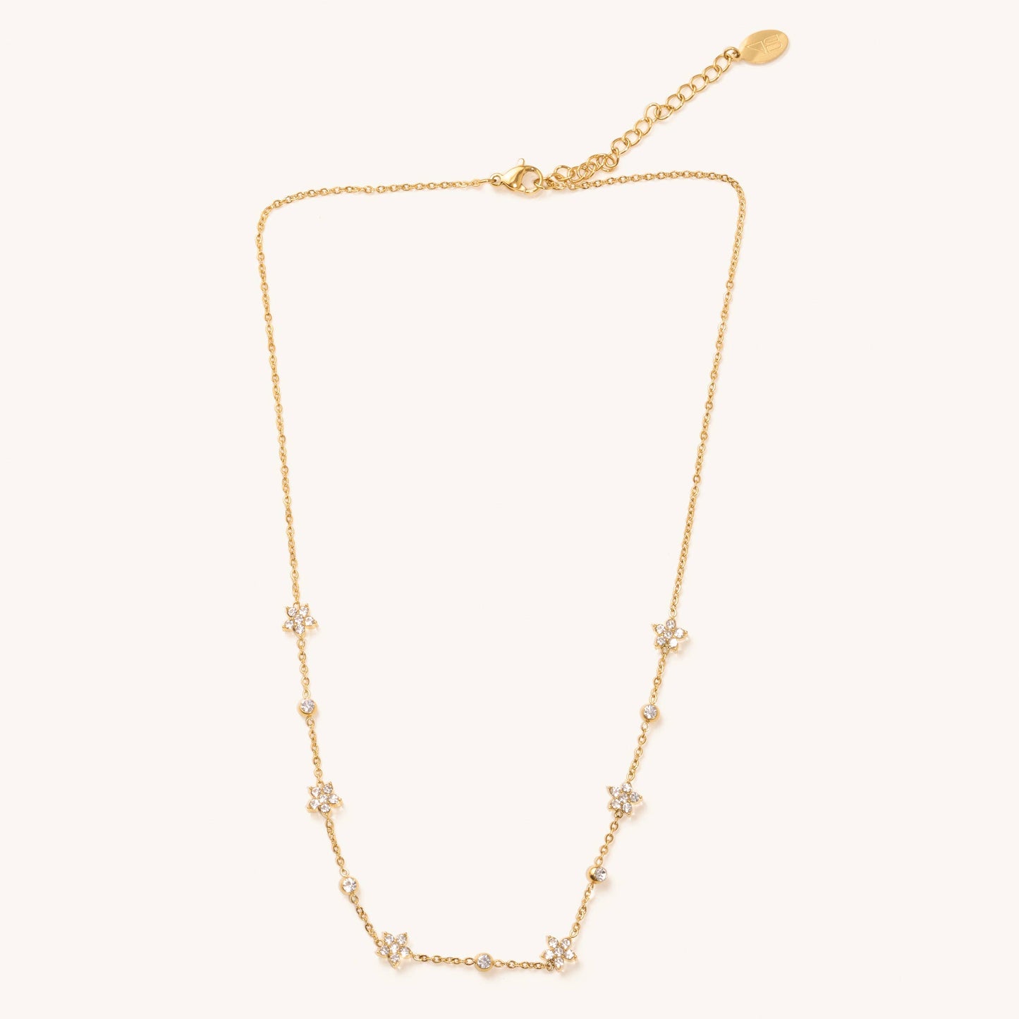 Jessica Crystal Flower Choker