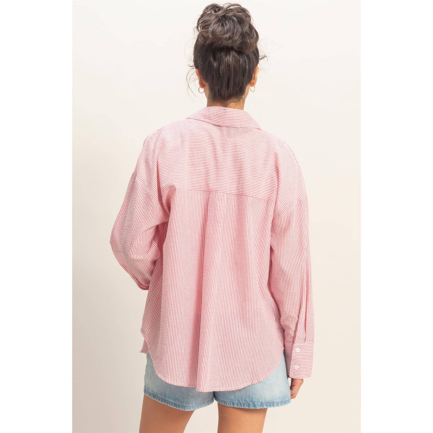 Striped Button-Up Shirt