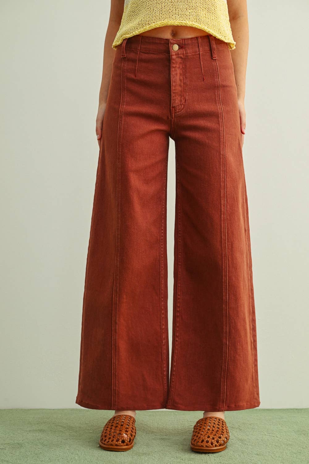 Washed Color Stretch Pants