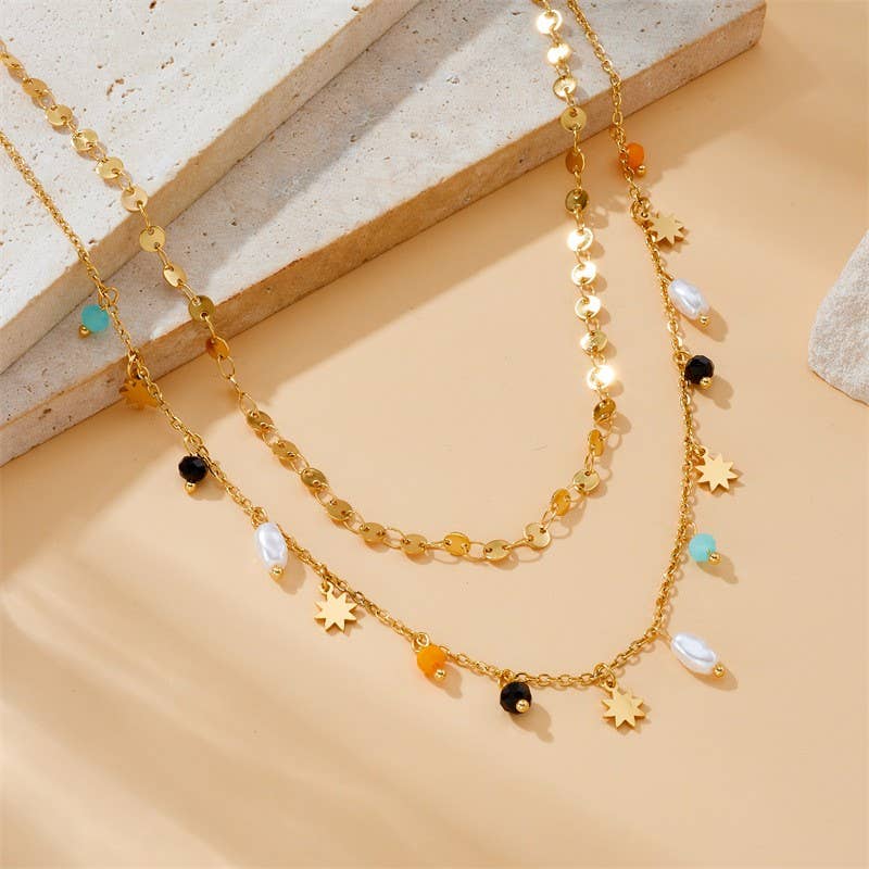 18K Mix Bead Necklace