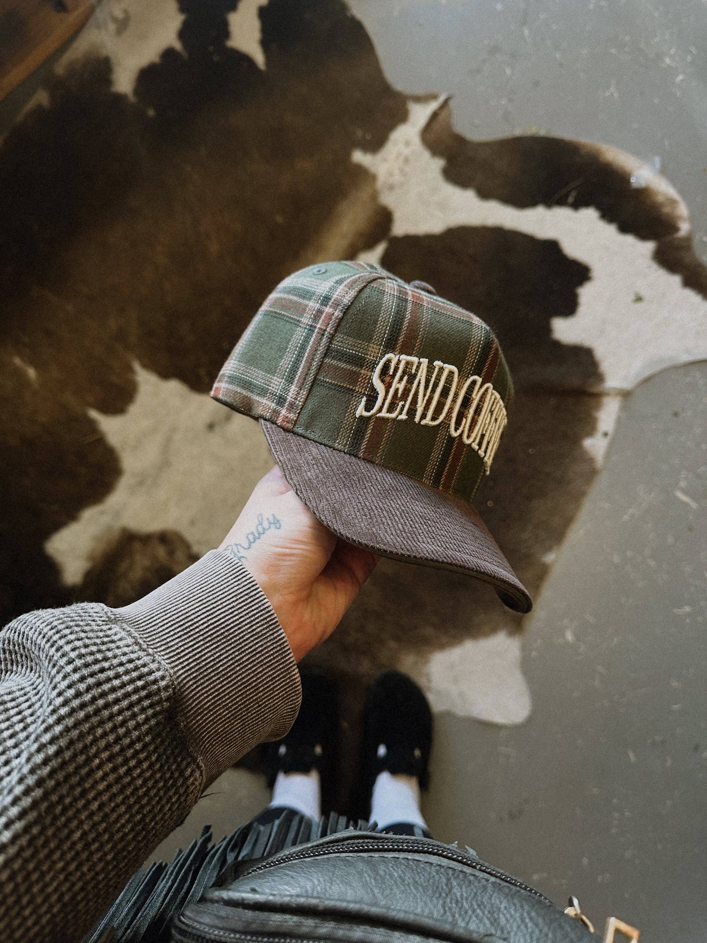Send Coffee Corduroy Trucker Hat