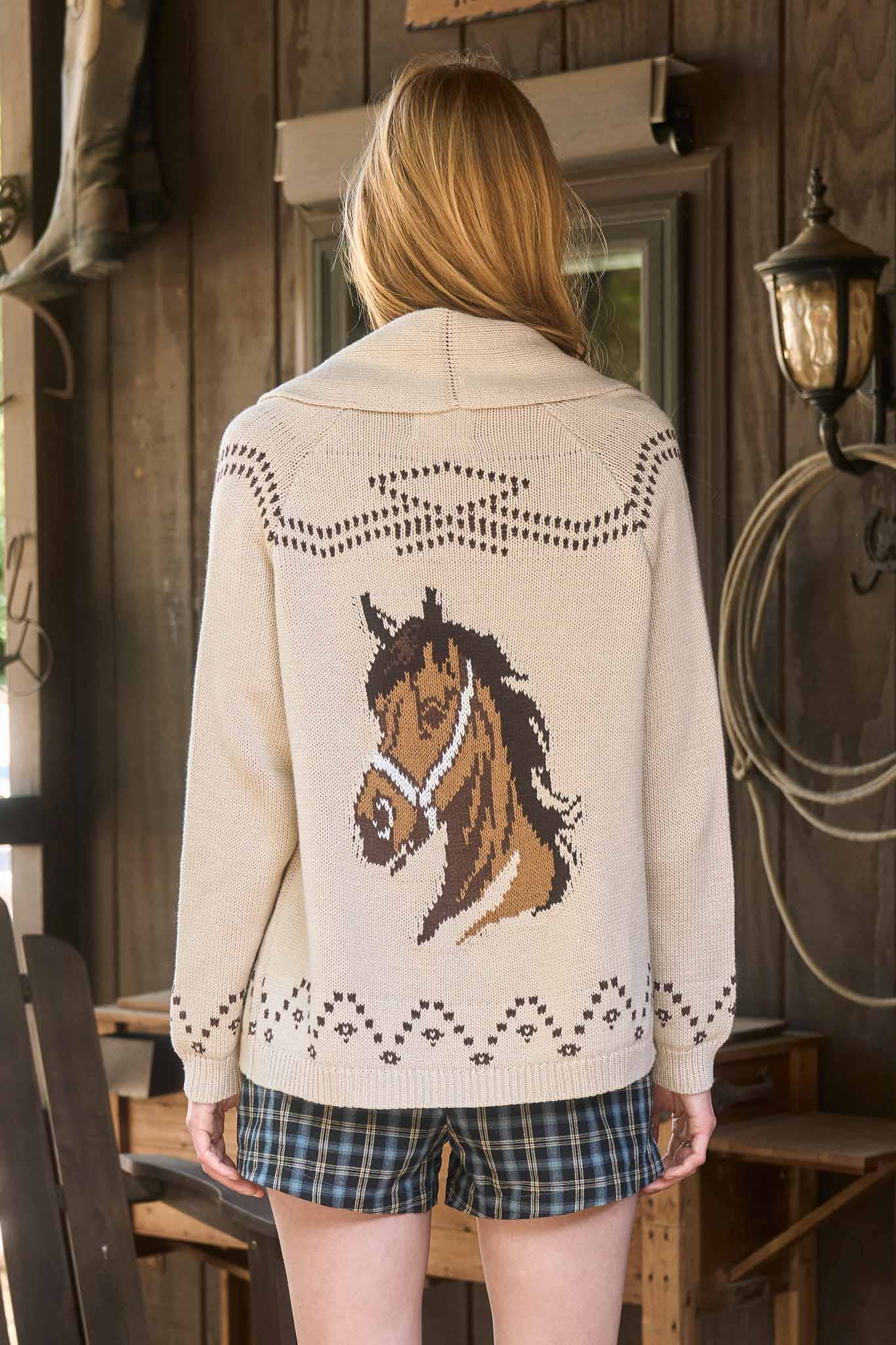 Horse Jacquard Cardigan