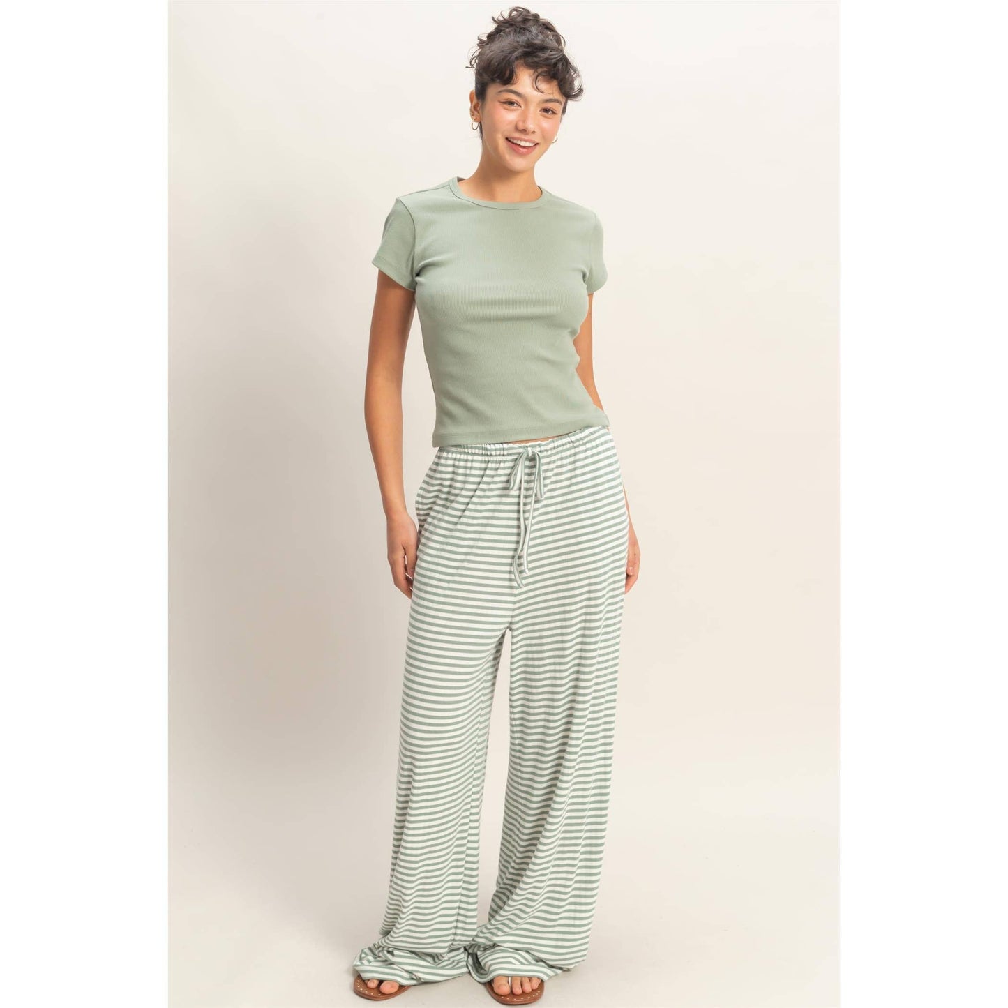 Basic Ribbed Short Sleeve Top