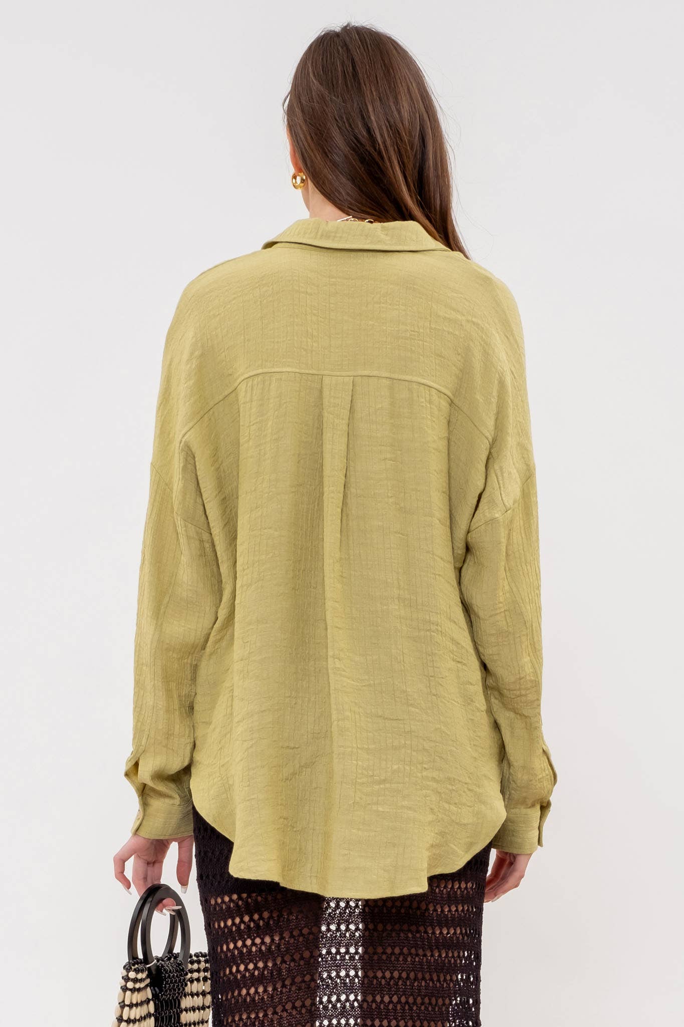 Solid Lightweight Button Down Shirt