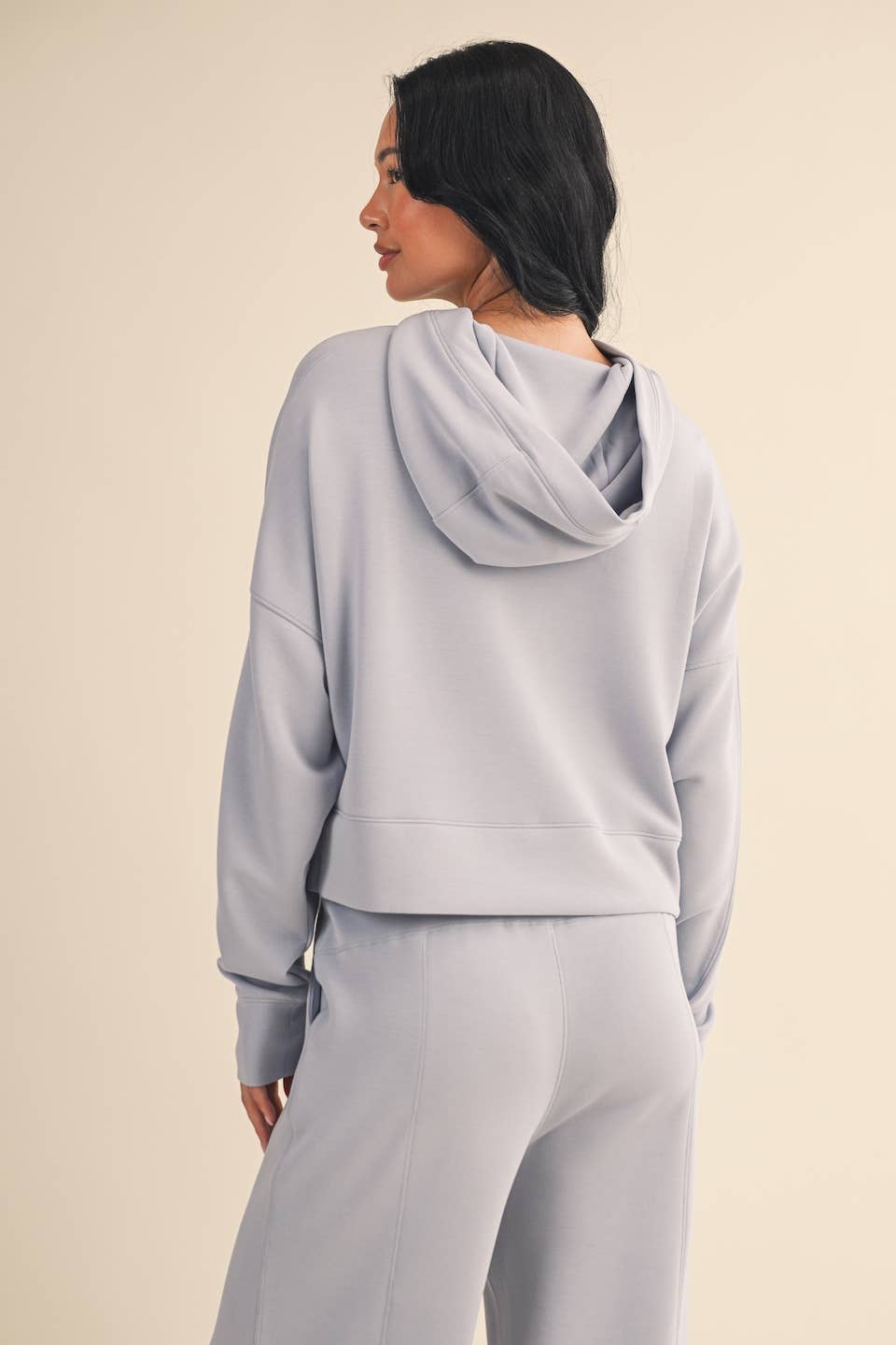 Super Soft Air Scuba Oversized Crop Hoodie