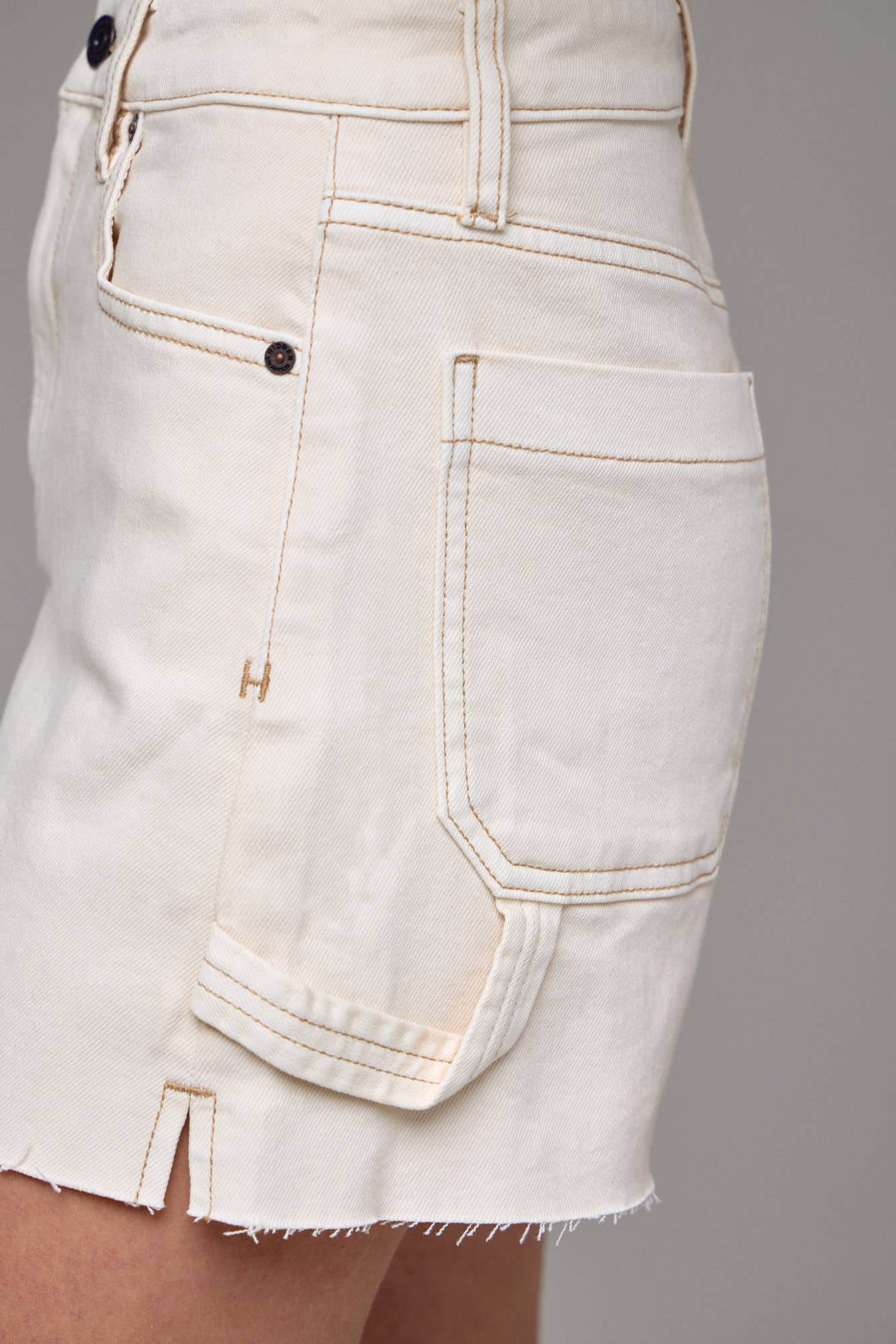 Ecru Wash Carpenter A Line Short