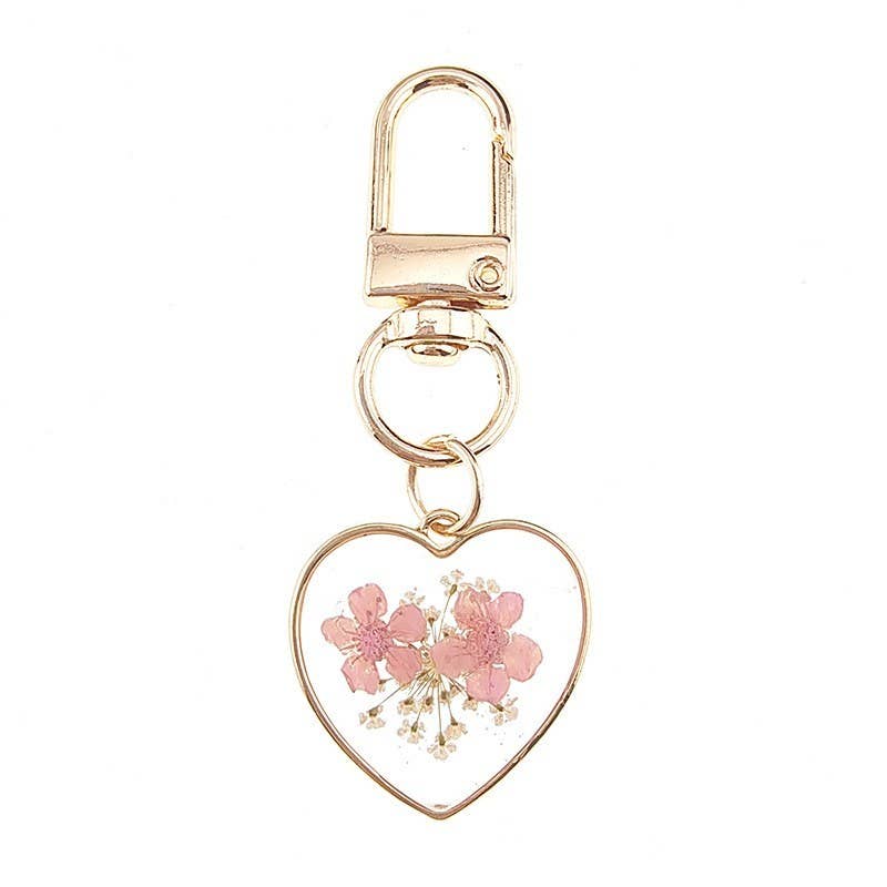 Pressed Dried Flower Bag Charm