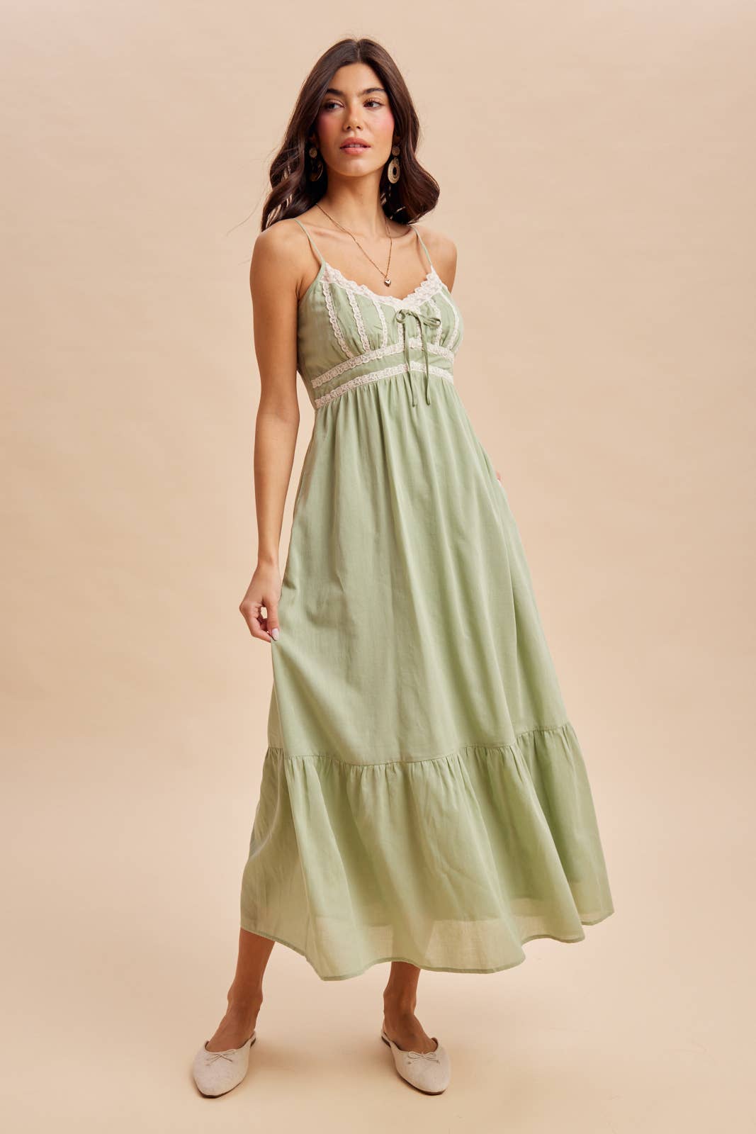 Lace Detail Maxi Dress