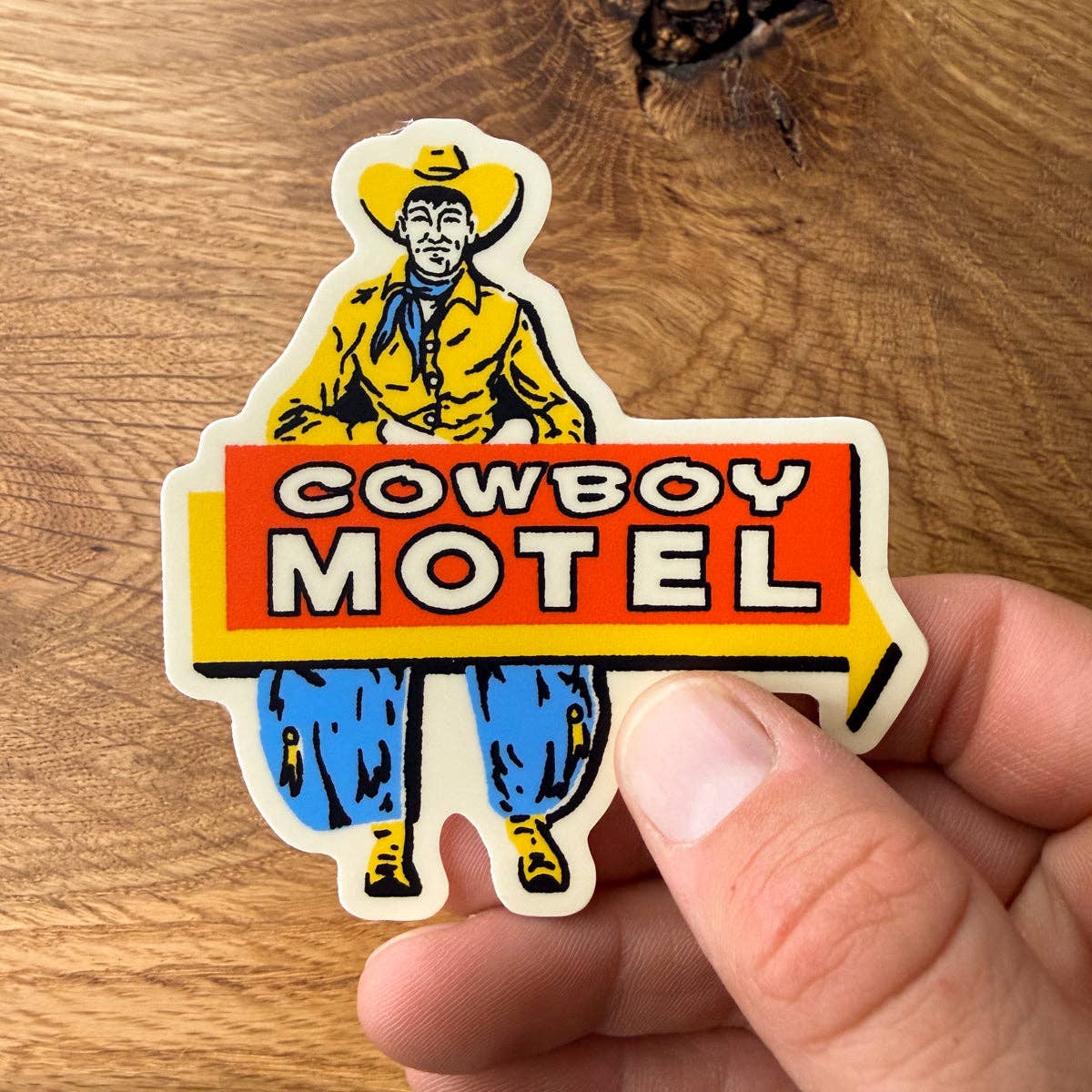 Cowboy Motel Matte Vinyl Sticker