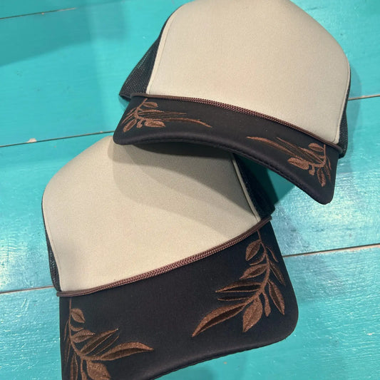 Khaki/Brown Captain Foam Trucker
