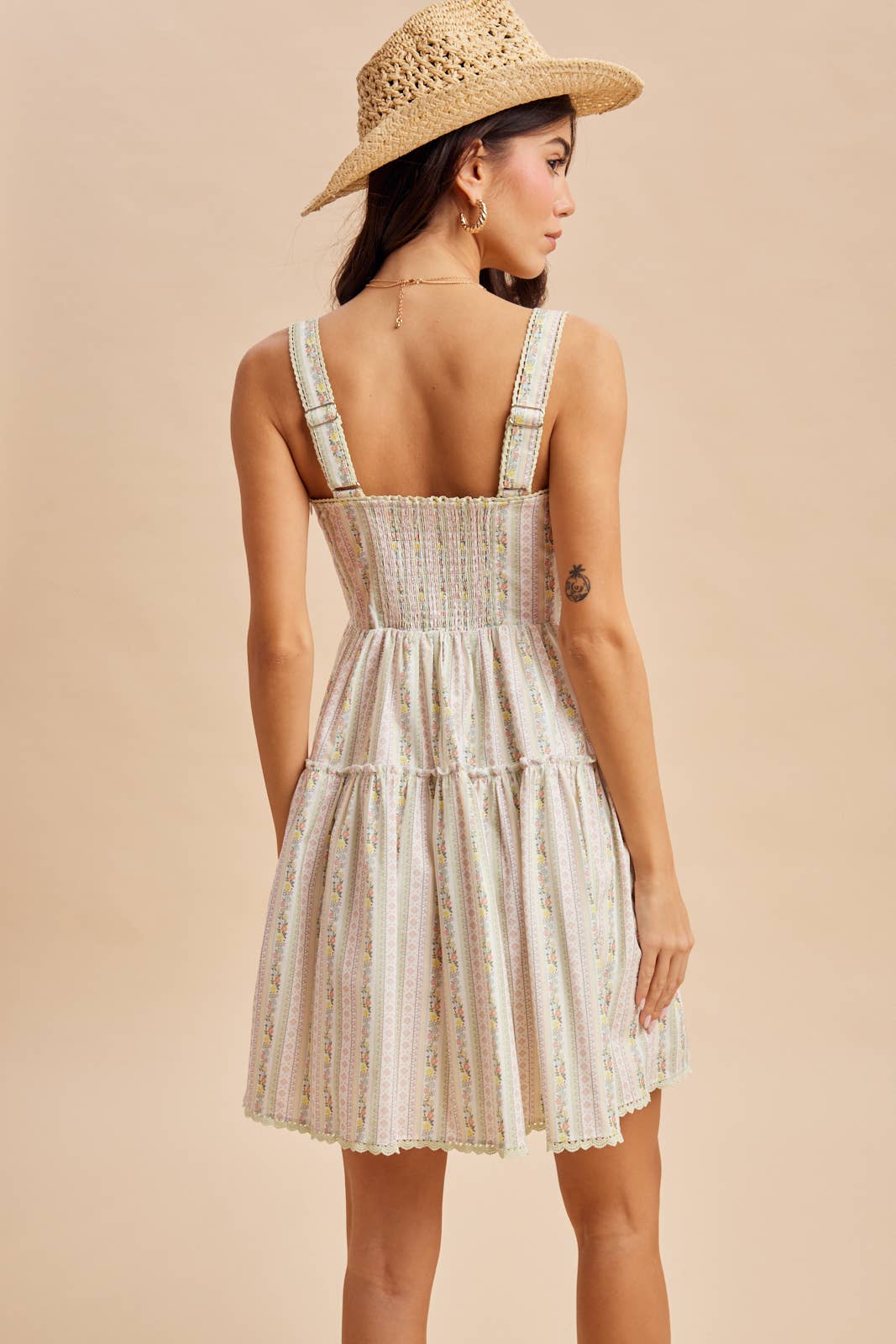 Cotton Floral Mini Dress