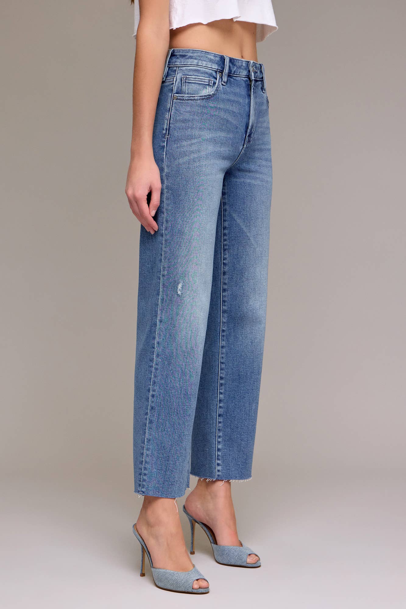 Medium Wash 28" Inseam Clean High Rise Straight