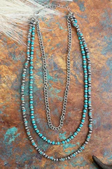 Turquoise & Pearl Necklace Set