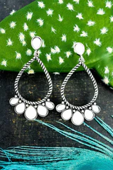 White Teardrop Dangles